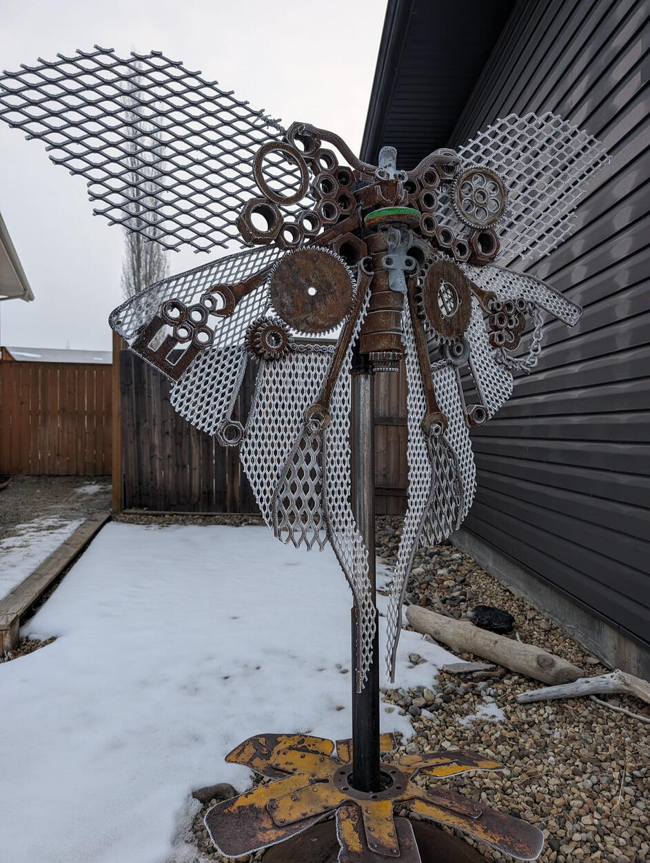 Luna Moth, Scrap Steel, 2023