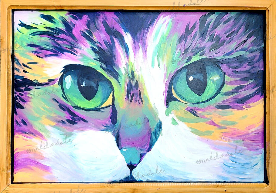 lyra, acrylic on board, 2022